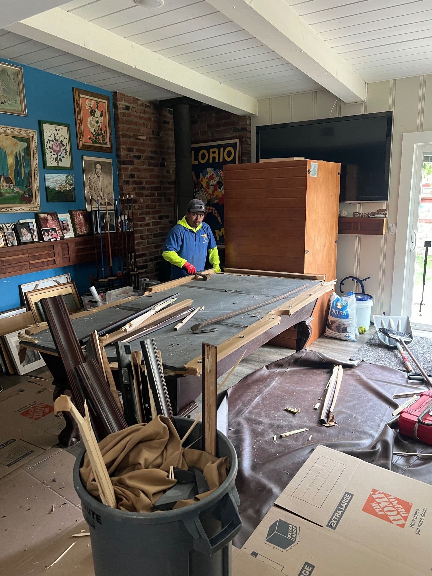 Project Efficient Pool Table Demo and Office Clear-Out in San Diego image